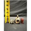 Image 18 : Qty 3 Carved Figurines: Soapstone Turtle, Bighorn Ram Fetish & Pipe Head, Misc Sizes