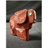Image 5 : Qty 3 Carved Figurines: Soapstone Turtle, Bighorn Ram Fetish & Pipe Head, Misc Sizes
