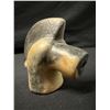 Image 7 : Qty 3 Carved Figurines: Soapstone Turtle, Bighorn Ram Fetish & Pipe Head, Misc Sizes