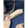 Image 6 : Multiple Woven Japanese Artifacts: Waraji Sandals, Drawstring Quiver & Rice Demon Mask, Misc Sizes