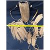 Image 8 : Multiple Woven Japanese Artifacts: Waraji Sandals, Drawstring Quiver & Rice Demon Mask, Misc Sizes