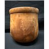 Image 1 : Carved Wooden Pot w/ Footed Base (Used as a Planter) 5.5" Dia, 6"H