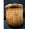 Image 5 : Carved Wooden Pot w/ Footed Base (Used as a Planter) 5.5" Dia, 6"H