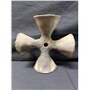 Image 1 : Vintage Mexican Black Pottery 4-Sided Wedding Bell 7" x 5"