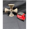Image 2 : Vintage Mexican Black Pottery 4-Sided Wedding Bell 7" x 5"