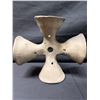 Image 7 : Vintage Mexican Black Pottery 4-Sided Wedding Bell 7" x 5"