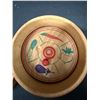 Image 10 : Multiple Wooden Bowls, Lidded Boxes, Woven Fiber Bowl, Japanese Spinning Top Game, etc Misc Sizes