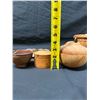 Image 27 : Multiple Wooden Bowls, Lidded Boxes, Woven Fiber Bowl, Japanese Spinning Top Game, etc Misc Sizes