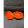 Image 6 : Multiple Wooden Bowls, Lidded Boxes, Woven Fiber Bowl, Japanese Spinning Top Game, etc Misc Sizes
