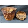 Image 1 : Qty 2 Woven Baskets: Large Pail & Small Bowl, Misc Sizes