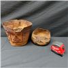Image 2 : Qty 2 Woven Baskets: Large Pail & Small Bowl, Misc Sizes