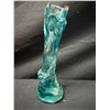 Image 3 : Czech Blue Art Glass Swirled Vase Circa 1960, 8"H