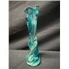Image 4 : Czech Blue Art Glass Swirled Vase Circa 1960, 8"H