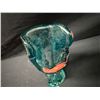 Image 6 : Czech Blue Art Glass Swirled Vase Circa 1960, 8"H