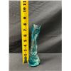 Image 7 : Czech Blue Art Glass Swirled Vase Circa 1960, 8"H