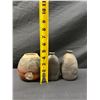 Image 11 : Volcanic Glazed Jar & 2 Greyware Flasks (1 w/ Maker's Mark), Misc Sizes