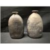 Image 4 : Volcanic Glazed Jar & 2 Greyware Flasks (1 w/ Maker's Mark), Misc Sizes