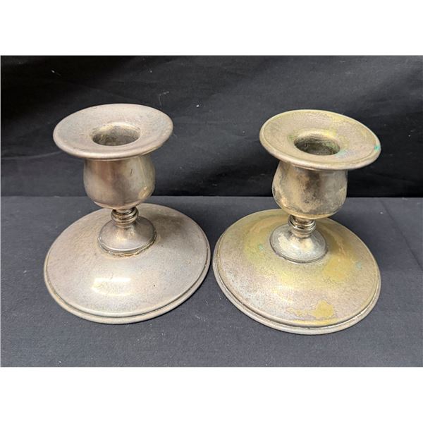 Qty 2 Forbes S.P.Co. 938 Silver Plated Candlestick Holders, Circa 1910, 4"H