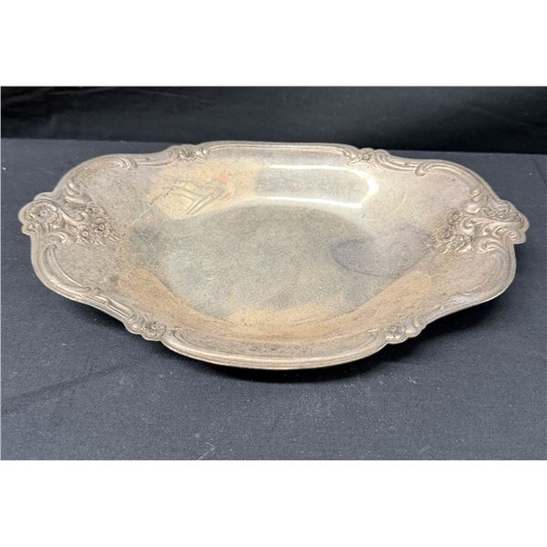 International Silver Company 448 Oval Silver Plated Tray Circa Mid-Century, Orleans Rose 8.5" x 5.5"