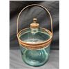 Image 1 : Cleveland Metal Products Glass Kerosene Fuel Reservoir or Refill Jar Circa 1920, 8" Dia, 6.5"H