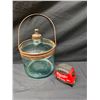 Image 2 : Cleveland Metal Products Glass Kerosene Fuel Reservoir or Refill Jar Circa 1920, 8" Dia, 6.5"H