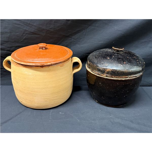 French Preserving Crock Circa Early 20th C & Late Qing Dynasty Stoneware Storage Jar, Misc Sizes