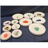 Image 1 : Qty 24 Piece Set Japanese Kutani Ware Ceramic Plates w/ Maker's Mark Circa Mid-Century, Misc Sizes