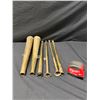 Image 2 : Qty 6 Antique Moroccan “Nafir” Telescoping Horns Approx. 20"L