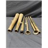 Image 3 : Qty 6 Antique Moroccan “Nafir” Telescoping Horns Approx. 20"L