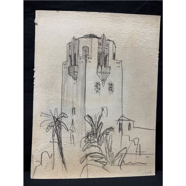 Vladimir Ossipoff Sunset Tower Hotel Sketch