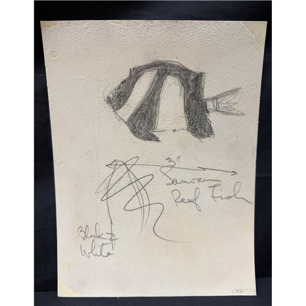 Vladimir Ossipoff Samoan Reef Fish Sketch