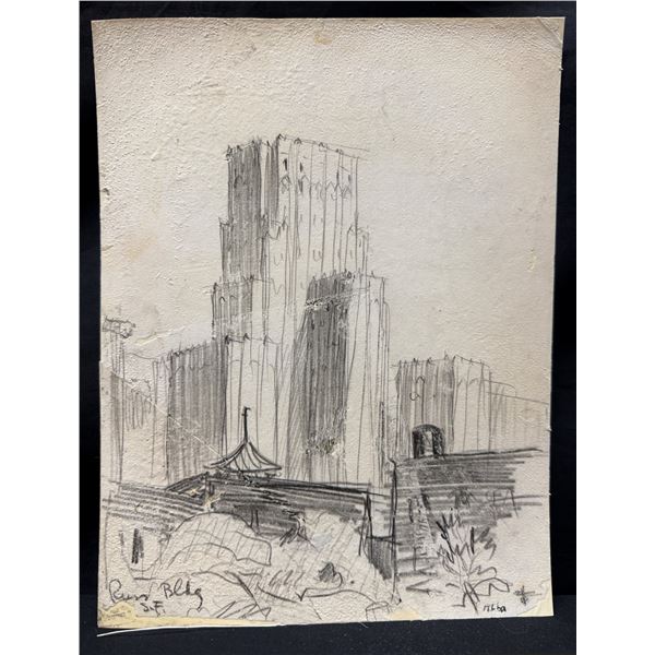 Vladimir Ossipoff 1931 Sketch Russ Building SF