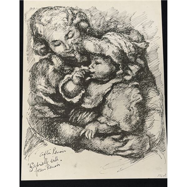 Hon-Chew Hee 1970 Letter & Renoir "Gabrielle" Print