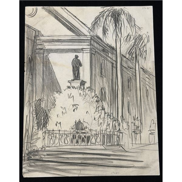Vladimir Ossipoff Sketch Virgin Mary, Old St Mary's