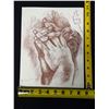 Image 5 : Sketch After Botticelli "Primavera", Clasped Hands Detail, 11" x 8.5"