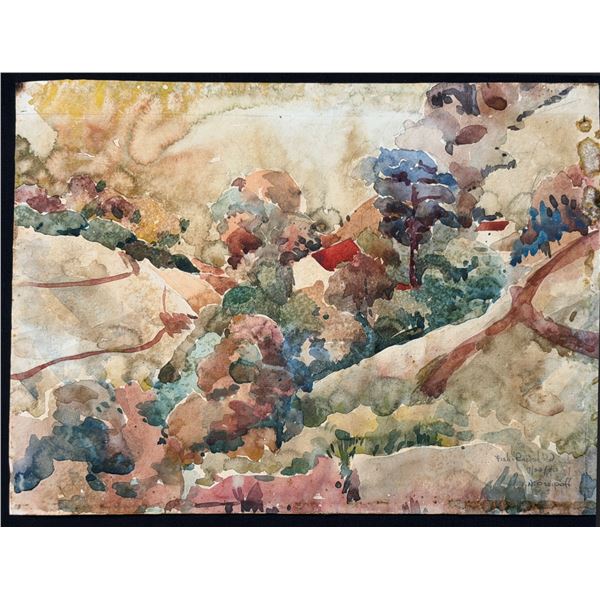 Vladimir Ossipoff 1930 Fish Ranch Road Watercolor
