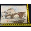 Image 4 : Signed by Ossipoff c1930 Stone Bridge Watercolor