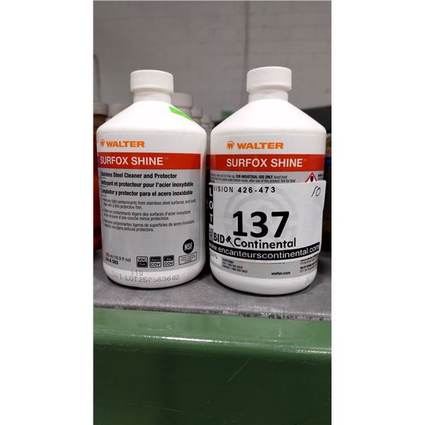 NETTOYANT ET PROTECTEUR POUR ACIER INOXYDABLE WALTER SURFOX SHINE, 500 ML