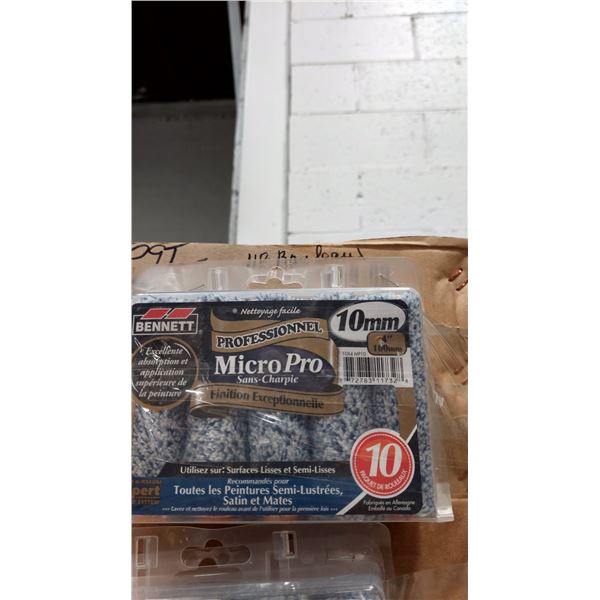PAQUET DE 10 ROULEAUX À PEINTURE, 10 MM, 4 PO