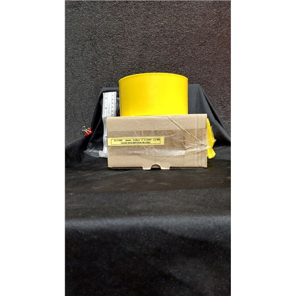 RUBAN JAUNE SANS INSCRIPTION, 3 PO X 1 000 PI X 1,5