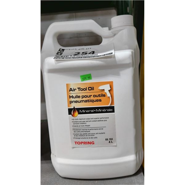 HUILE MINÉRALE POUR OUTILS PNEUMATIQUES TOPRING, 4 L