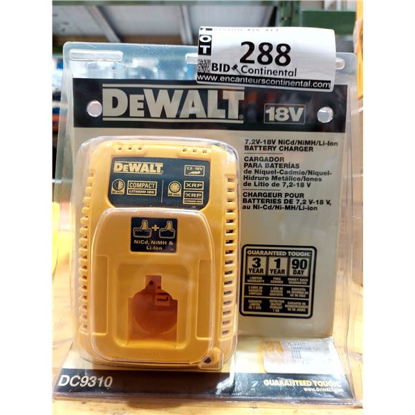 CHARGEUR DE BATTERIES DEWALT DC9310, 7,2 À 18 V
