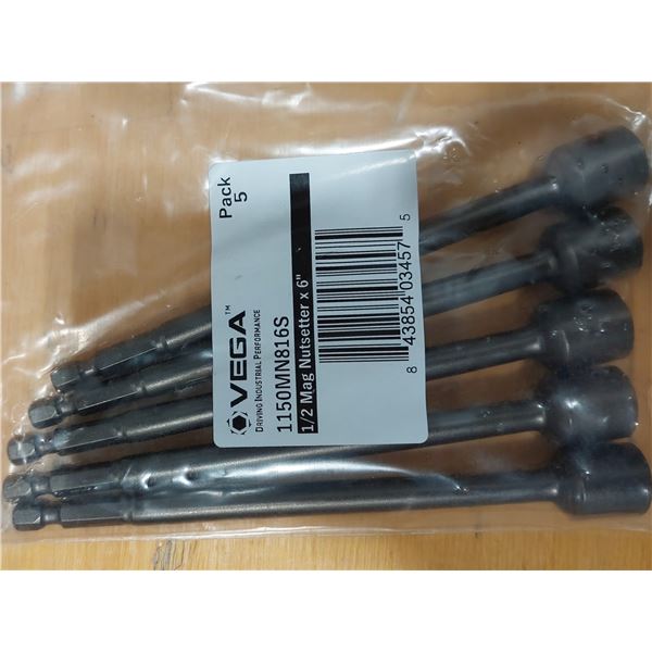 PAQUET DE 5 TOURNE-ÉCROUS MAGNÉTIQUES VEGA 1150MN816S 1/2 PO X 6 PO
