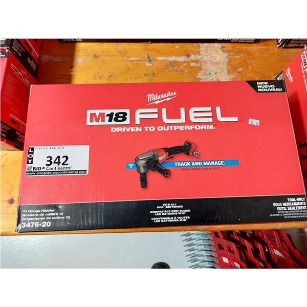 GRIGNOTEUSE CALIBRE 10 MILWAUKEE M18 FUEL 3476-20, OUTIL SEULEMENT