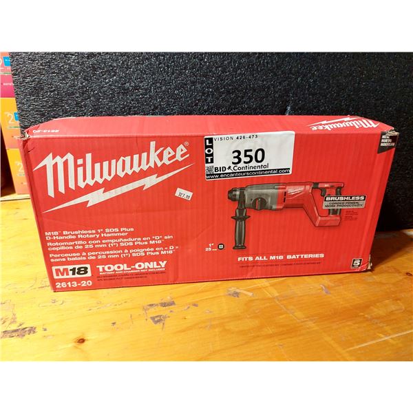 MARTEAU ROTATIF SDS PLUS 1 PO À POIGNÉE EN D MILWAUKEE M18 2613-20, OUTIL SEULEMENT