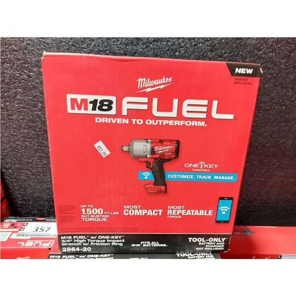 CLÉ À CHOCS 3/4 PO MILWAUKEE M18 FUEL 2864-20, OUTIL SEULEMENT