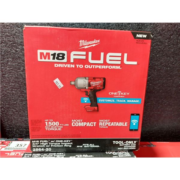 CLÉ À CHOCS 3/4 PO MILWAUKEE M18 FUEL 2864-20, OUTIL SEULEMENT