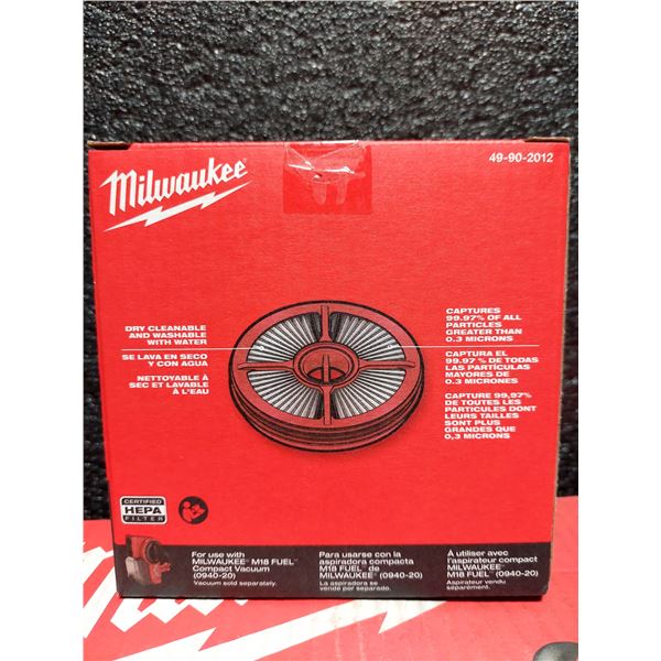 FILTRE MILWAUKEE 49-90-2012 POUR ASPIRATEUR M18 0940-20