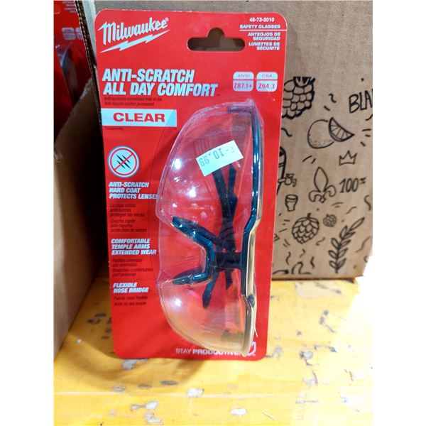 PAIRE DE LUNETTES DE PROTECTION ANTIGRATIGNURES MILWAUKEE 48-73-2010