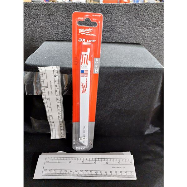 PAQUET DE 5 LAMES SAWZALL MILWAUKEE 9 PO 14 TPI POUR MÉTAL